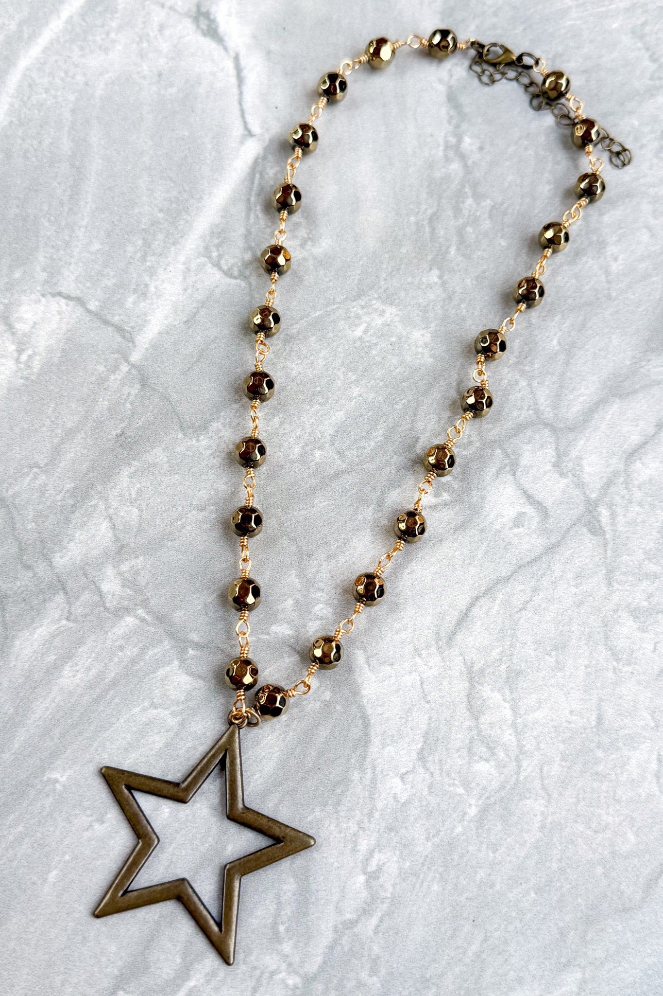Open Star Bronze Necklace | Cambria + Clover Boutique